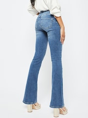 Lipsy Blue Sculpt Mid Rise Chloe Flare Jeans - Image 2 of 4