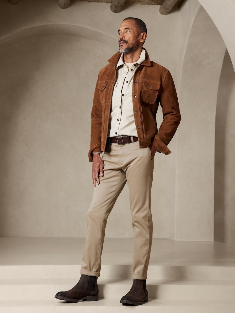 Banana Republic Beige Slim Rapid Movement Chino - Image 1 of 1 Banana Republic Beige Slim Rapid Movement Chino - Image 1 of 1