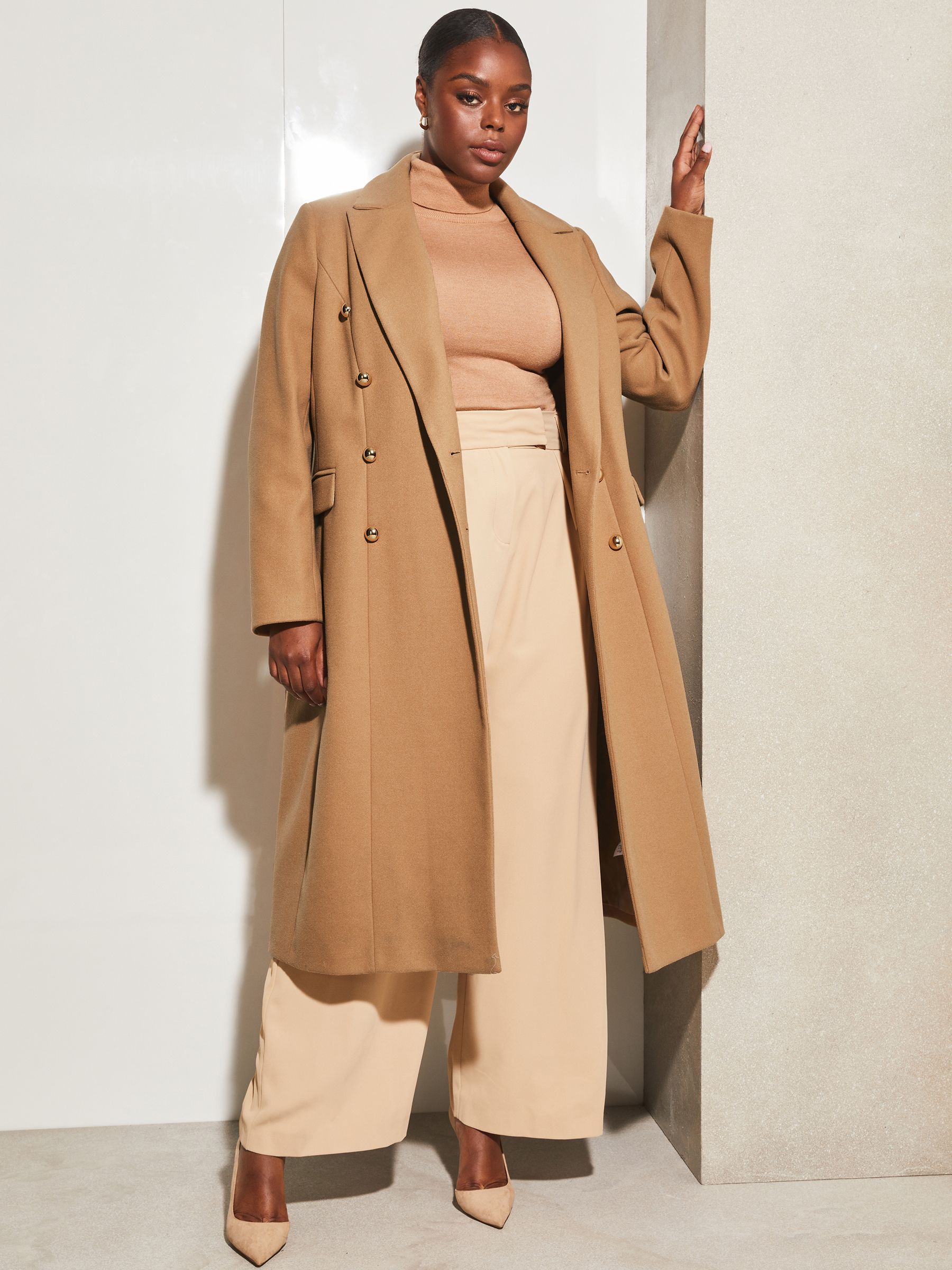 Single breasted longline coat store