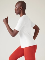 Athleta White Sunchaser 3/4 Sleeve T-Shirt - Image 2 of 4