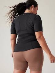 Athleta Black Sunchaser 3/4 Sleeve T-Shirt - Image 2 of 4