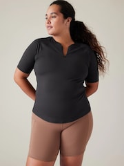 Athleta Black Sunchaser 3/4 Sleeve T-Shirt - Image 4 of 4
