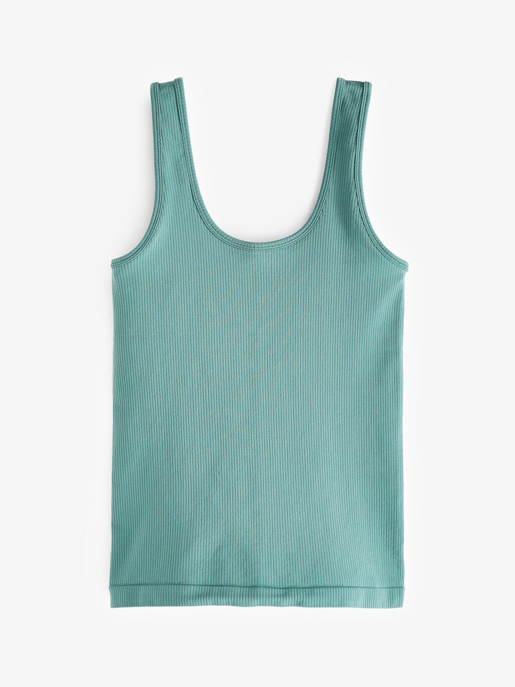 Athleta Green Scoop Neck Seamless Tank Top - Image 6 of 6