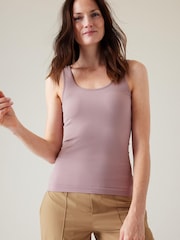 Athleta Purple Scoop Neck Seamless Tank Top - Image 1 of 3