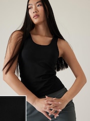 Athleta Black Scoop Neck Seamless Tank Top - Image 4 of 6