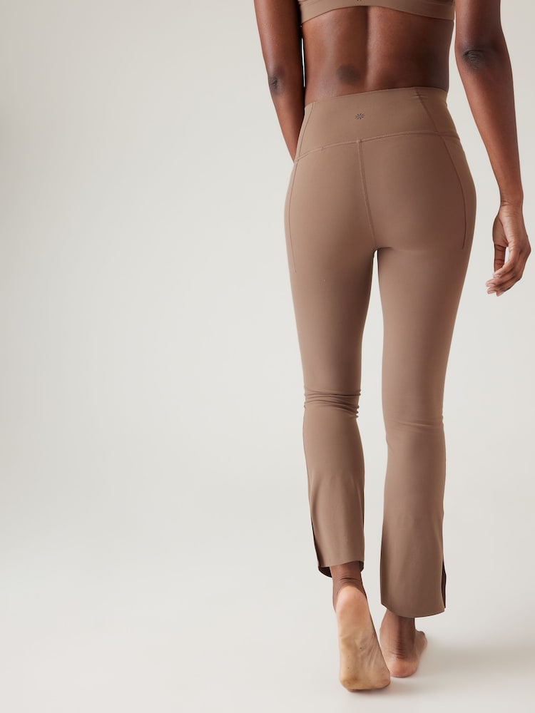 Athleta Neutral Transcend Mid Rise Straight Leggings - Image 2 of 4