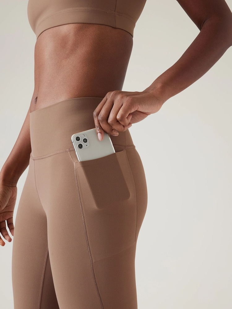 Athleta Neutral Transcend Mid Rise Straight Leggings - Image 4 of 4