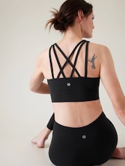 Athleta Black A-C Cup Conscious Crop Low Impact Sports Bra - Image 2 of 5