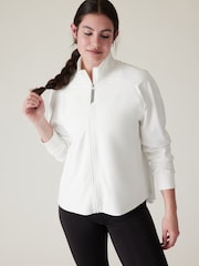 Athleta White Advantage Zip Up Jacket - Image 1 of 3