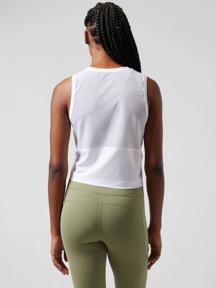 Athleta White Ultimate Muscle Tank Top - Image 2 of 8 Athleta White Ultimate Muscle Tank Top - Image 2 of 8