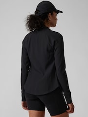 Athleta Black Ribbed Zip Through Sweatshirt - Image 2 of 9
