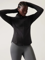 Athleta Black Zip Through Gym Jacket - Image 1 of 10