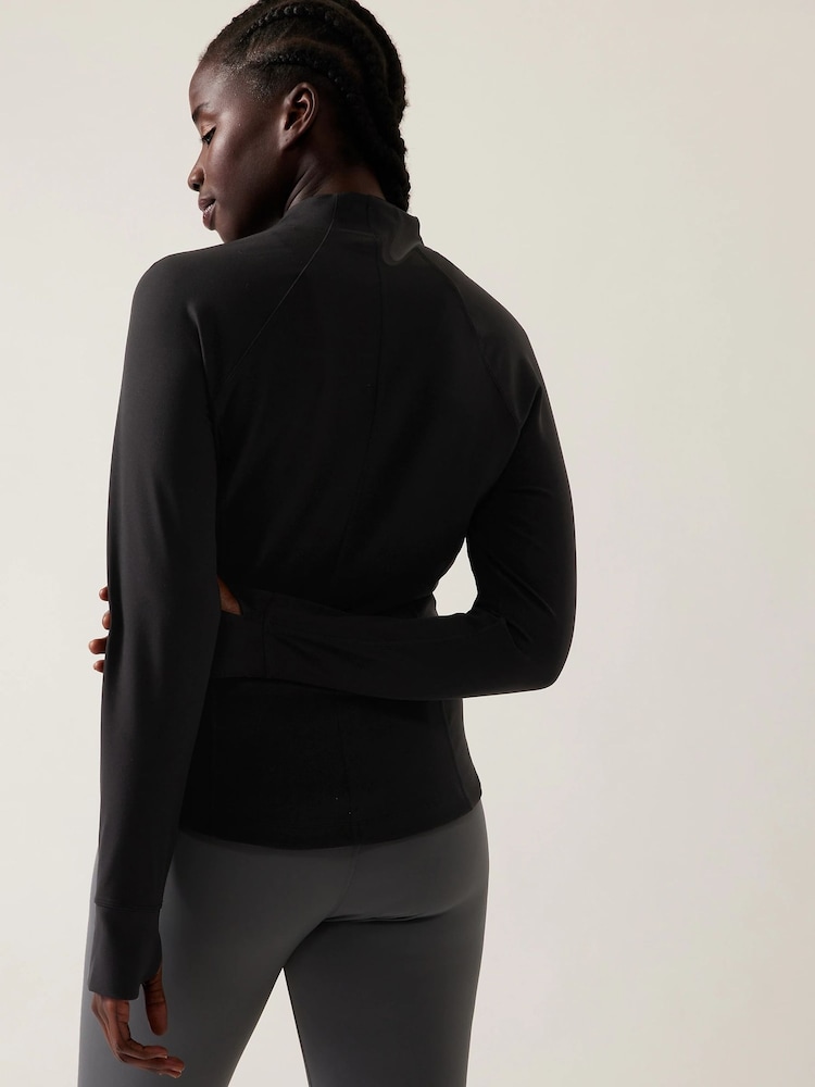 Athleta Black Zip Through Gym Jacket - Image 2 of 10