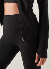 Athleta Black Zip Through Gym Jacket - Image 4 of 10