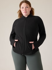 Athleta Black Zip Through Gym Jacket - Image 5 of 10