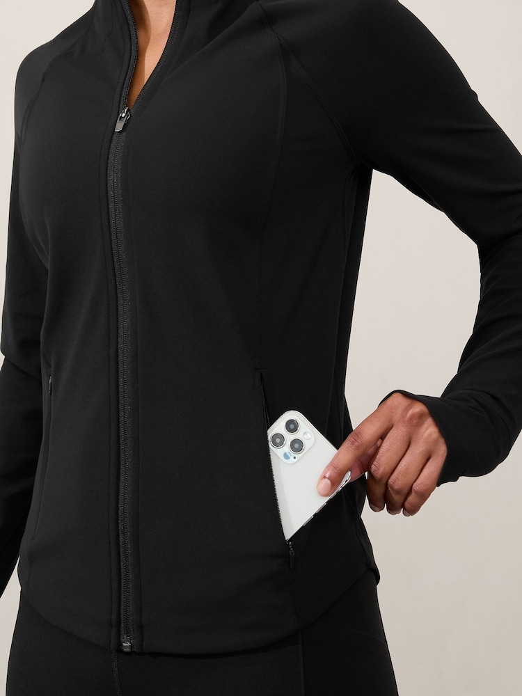 Athleta Black Zip Through Gym Jacket - Image 6 of 6 Athleta Black Zip Through Gym Jacket - Image 6 of 6