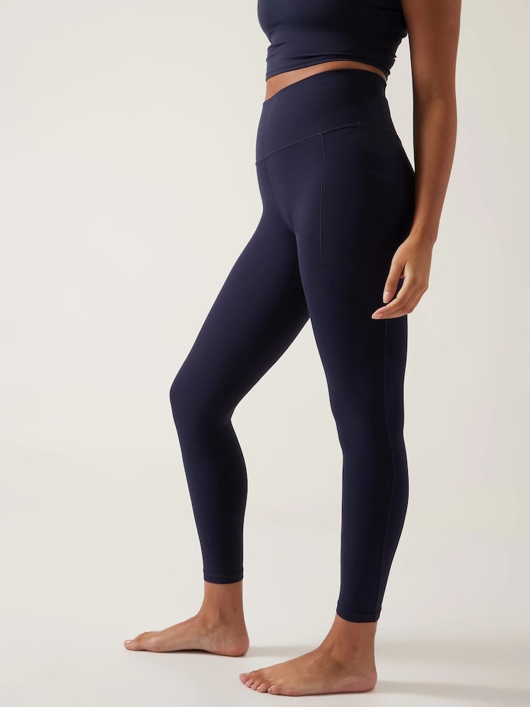 Athleta Blue 7/8 Length Salutation High Waisted Pocket Leggings - Image 3 of 3