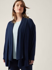 Athleta Blue Pranayama Restore Long Wrap Cardigan - Image 1 of 5