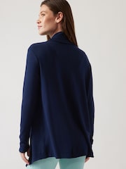 Athleta Blue Pranayama Restore Long Wrap Cardigan - Image 4 of 5
