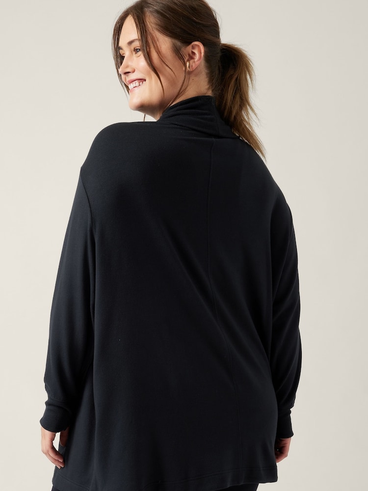 Athleta Black Pranayama Restore Long Wrap Cardigan - Image 2 of 6