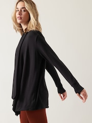 Athleta Black Pranayama Restore Long Wrap Cardigan - Image 5 of 6