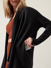 Athleta Black Pranayama Restore Long Wrap Cardigan - Image 6 of 6