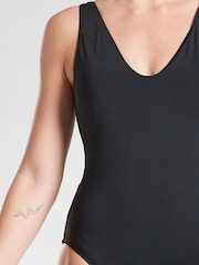 Athleta Black V-Neck Low Back Swimsuit - Image 3 of 3