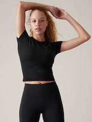 Negro - Camiseta sin costuras de manga corta y cuello redondo de Athleta - Imagen 1 de 11