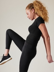 Negro - Camiseta sin costuras de manga corta y cuello redondo de Athleta - Imagen 3 de 11