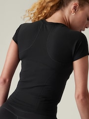 Negro - Camiseta sin costuras de manga corta y cuello redondo de Athleta - Imagen 6 de 11
