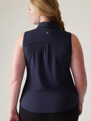 Athleta Blue Sleeveless Upf Polo Polo Shirt - Image 5 of 6