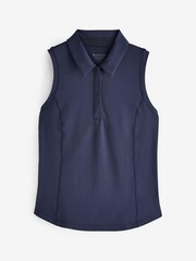 Athleta Blue Sleeveless Upf Polo Polo Shirt - Image 6 of 6