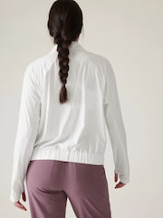 Athleta White Long Sleeve Polo Shirt - Image 5 of 6