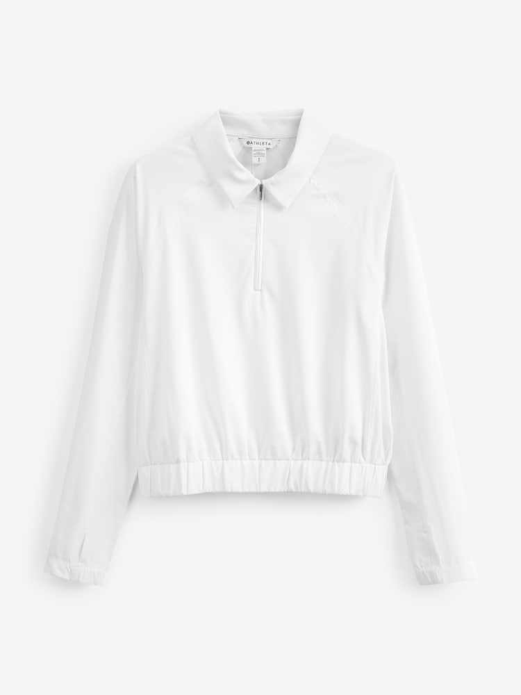 Athleta White Long Sleeve Polo Shirt - Image 6 of 6 Athleta White Long Sleeve Polo Shirt - Image 6 of 6