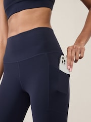 Athleta Blue 3/4 Length Salutation High Waisted Pocket Leggings - Image 6 of 6