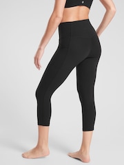 Athleta Black 3/4 Length Salutation High Waisted Pocket Leggings - Image 5 of 6