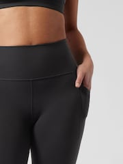 Athleta Black 3/4 Length Salutation High Waisted Pocket Leggings - Image 6 of 6