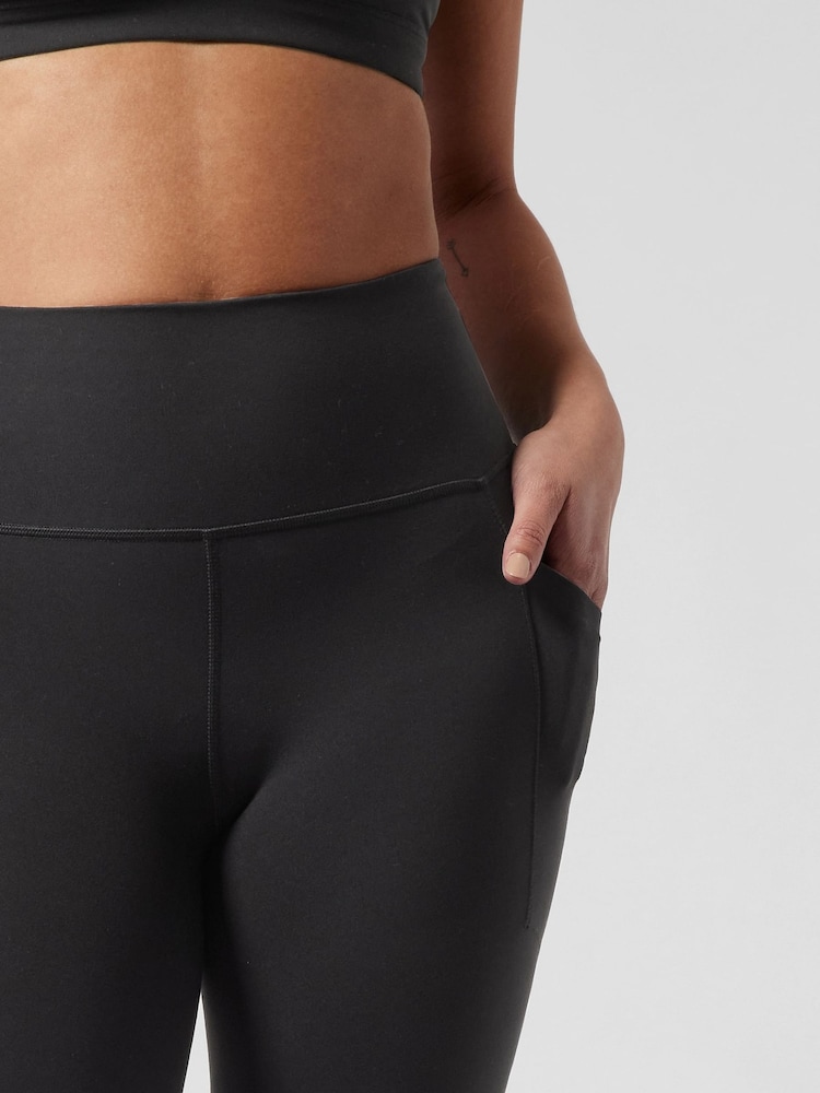 Athleta Black 3/4 Length Salutation High Waisted Pocket Leggings - Image 6 of 6