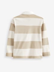 Gap Brown Stripe Rugby Long Sleeve Shirt - Image 2 of 3