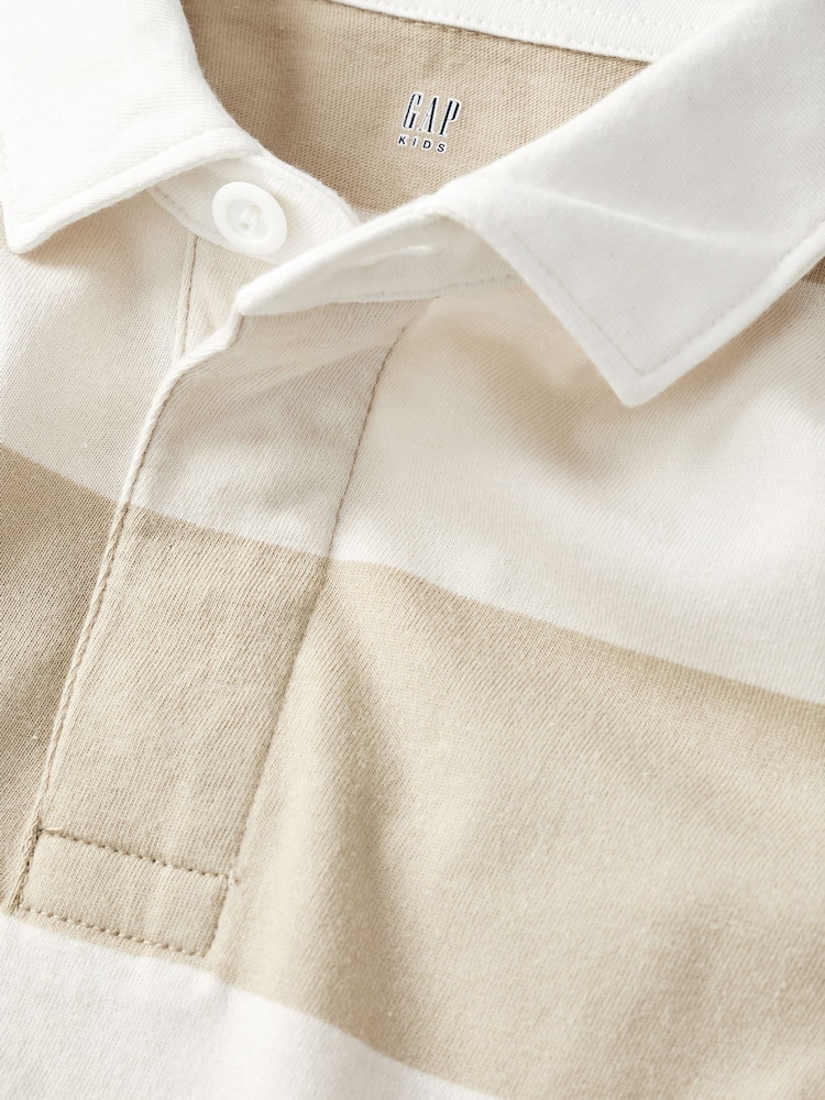 Gap Brown Stripe Rugby Long Sleeve Shirt - Image 3 of 3