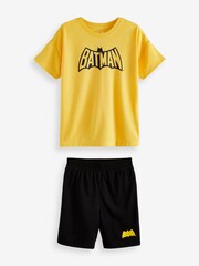Gap Yellow Marvel Batman Short Sleeve Pyjama Shorts Set - Image 1 of 3