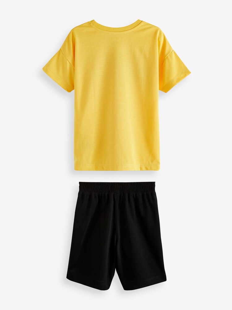 Gap Yellow Marvel Batman Short Sleeve Pyjama Shorts Set - Image 2 of 3