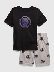Gap Black Marvel Iron Man Short Sleeve Pyjama Shorts Set - Image 2 of 4