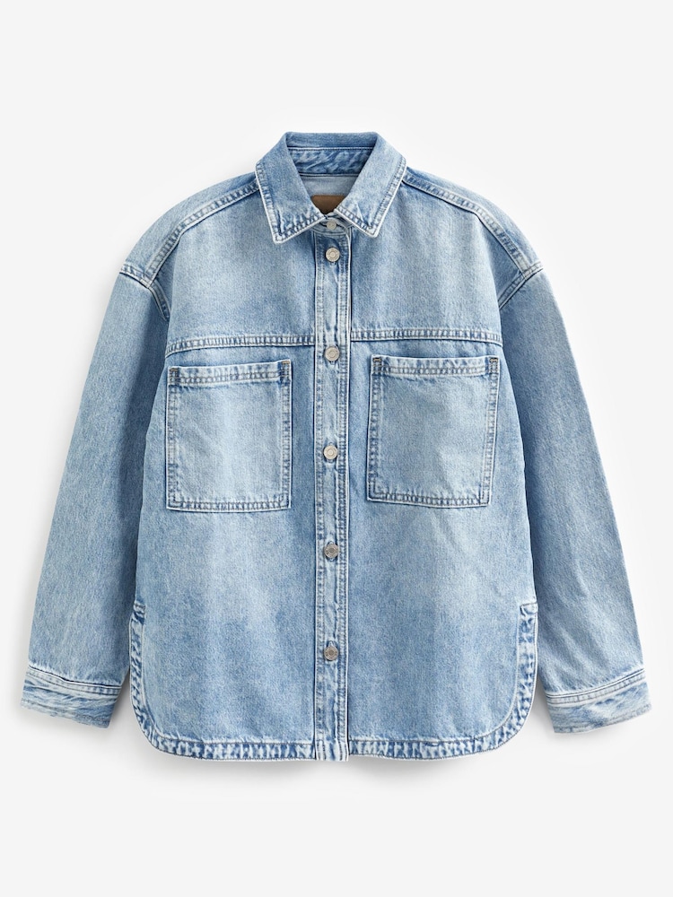 Gap Blue Denim Shirt Jacket - Image 4 of 4