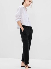 Gap Black Twill Cargo Trousers - Image 1 of 5