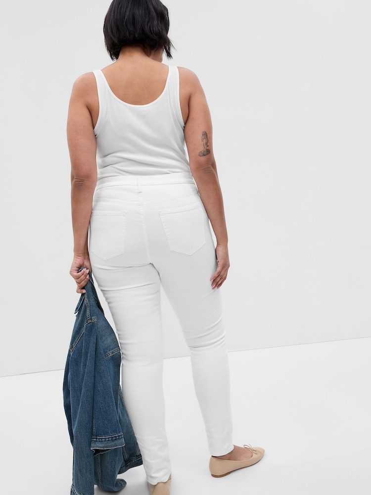 Gap White Stretch Mid Rise True Skinny Jeans - Image 2 of 11 Gap White Stretch Mid Rise True Skinny Jeans - Image 2 of 11