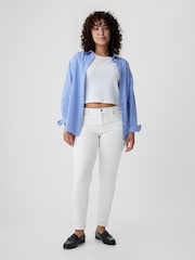 Gap White Stretch Mid Rise True Skinny Jeans - Image 9 of 11