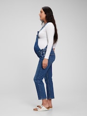 Gap Blue Maternity Denim Dungarees - Image 3 of 4