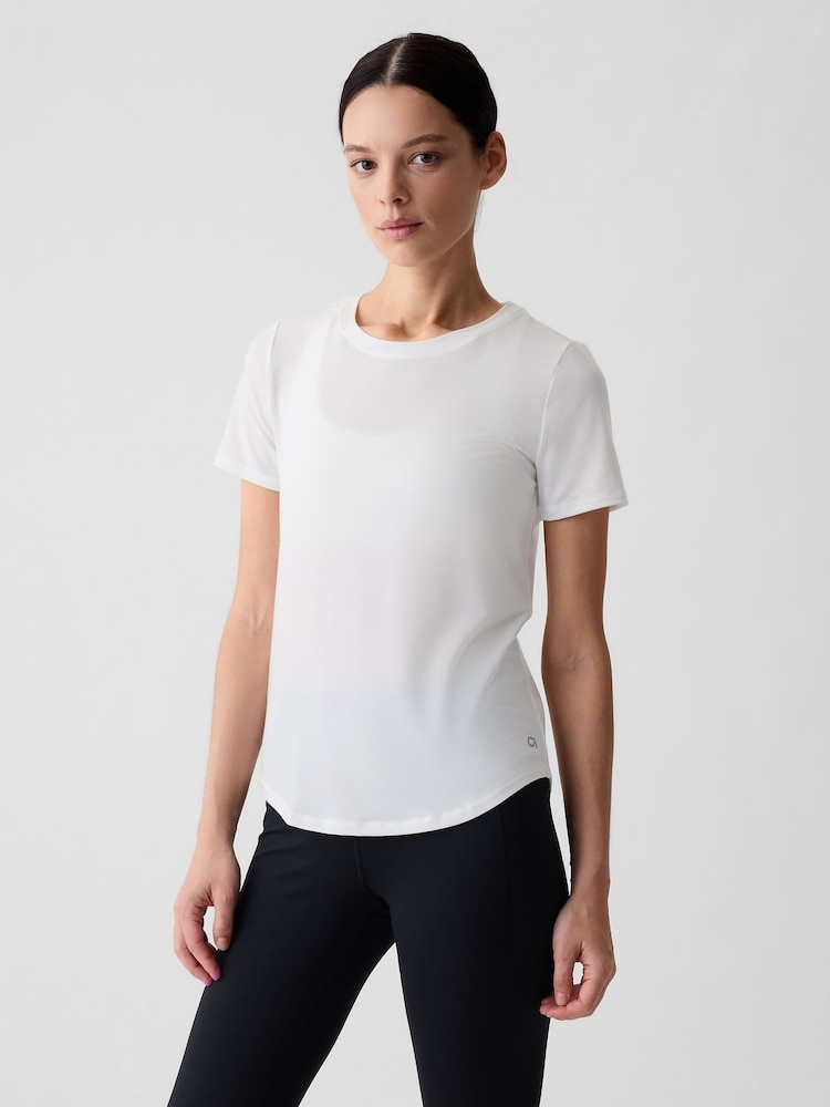 Gap White Breathe Short Sleeve Crew Neck T-Shirt - Image 1 of 7
