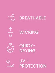 Athleta Cream Short Sleeve Crew Neck Air Out T-Shirt - Image 3 of 3